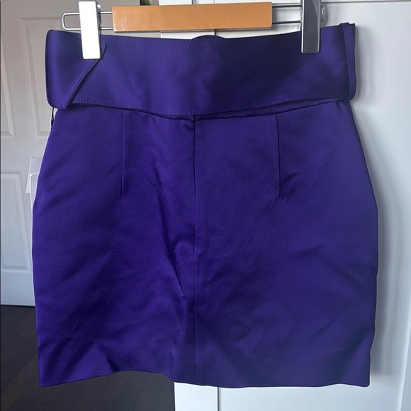 NWT ZARA Limited edition High Waist Purple Skirt with Belt Silk “feels” Medium - Picture 5 of 8